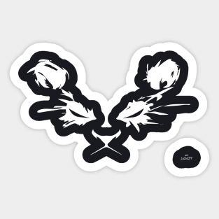 Panda Splash -w Sticker